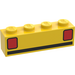 LEGO Geel Steen 1 x 4 met Basic Auto Taillights (3010)