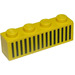 LEGO Gelb Backstein 1 x 4 mit Schwarz 15 Bars Gitter (3010)