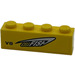LEGO Yellow Brick 1 x 4 with Cellfish and V8 (Right) Sticker (3010)