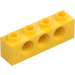 LEGO Žlutá Kostka 1 x 4 s otvory (3701)