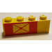 LEGO Yellow Brick 1 x 4 with Mail Envelope , outline left (3010)