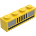 LEGO Yellow Brick 1 x 4 with Silver Car Headlights (3010 / 80352)