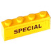 LEGO Yellow Brick 1 x 4 with &#039;SPECIAL&#039; Sticker (3010)