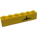 LEGO Yellow Brick 1 x 6 with Airplane Sticker (Right) (3009)