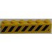 LEGO Yellow Brick 1 x 6 with Black / Yellow Danger Stripes on Both Sides Sticker (3009)