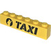 LEGO Yellow Brick 1 x 6 with &#039;TAXI&#039; (3009)