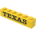 LEGO Amarillo Ladrillo 1 x 6 con &quot;TEXAS&quot; Pegatina (3009)