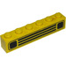 LEGO Yellow Brick 1 x 6 with Town Car Grille Black (3009)