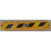 LEGO Yellow Brick 1 x 8 with &#039;7631&#039; and Black and Yellow Danger Stripes Sticker (3008)