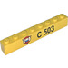 LEGO Yellow Brick 1 x 8 with Coast Guard Logo and &quot;C 503&quot; (3008)