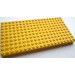 LEGO Yellow Brick 10 x 20 without Bottom Tubes, with 4 Side Supports and &#039;+&#039; Cross Support (Early Baseplate)