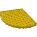 LEGO Geel Steen 12 x 12 Ronde Hoek  zonder topstiften (6162 / 42484)