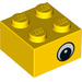 LEGO Gelb Backstein 2 x 2 mit Eye auf Both Sides mit Punkt in Pupille (3003 / 88397)