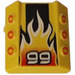 LEGO Gul Klods 2 x 2 med Flanges og Pistons med &#039;99&#039; og Flames (30603 / 43401)