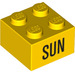 LEGO Yellow Brick 2 x 2 with &#039;SUN&#039; (14806 / 97636)