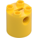 LEGO Yellow Brick 2 x 2 x 2 Round with Bottom Axle Holder &#039;x&#039; Shape &#039;+&#039; Orientation (30361)