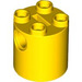 LEGO Yellow Brick 2 x 2 x 2 Round with Bottom Axle Holder &#039;x&#039; Shape &#039;+&#039; Orientation (30361)