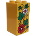 LEGO Jaune Brique 2 x 2 x 3 avec Fleurs et Feuilles Autocollant (30145)