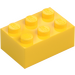 LEGO Żółty Cegła 2 x 3 (3002)