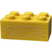 LEGO Geel Steen 2 x 3 met Light Pink Hay Bale Aan Both Sides Sticker (3002)