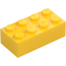 LEGO Yellow Brick 2 x 4 (3001)