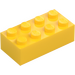 LEGO Yellow Brick 2 x 4 (3001 / 3556)