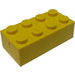 LEGO Jaune Brique 2 x 4 (Plus tôt, sans supports croisés) (3001)