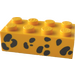 LEGO Yellow Brick 2 x 4 with Animal Spots (3001 / 83277)