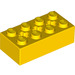 LEGO Geel Steen 2 x 4 met As Gaten (39789)