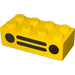 LEGO Yellow Brick 2 x 4 with Black Car Grille (3001)