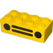 LEGO Gelb Backstein 2 x 4 mit Schwarz Auto Gitter (3001)