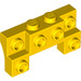 LEGO Geel Steen 2 x 4 x 0.7 met Voorkant Studs en dikke zijbogen (14520 / 52038)