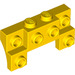 LEGO Gelb Backstein 2 x 4 x 0.7 mit Vorderseite Bolzen und dünne Seitenbögen (14520)