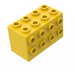 LEGO Gelb Backstein 2 x 4 x 2 mit Bolzen auf Sides (2434)