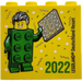 LEGO Żółty Cegła 2 x 4 x 3 z Besuchermeister 2022 Legoland Deutschland Resort I 10 Srebro (30144)