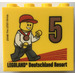 LEGO Gelb Backstein 2 x 4 x 3 mit Bronze 5 (Besuchermeister) 2014 Legoland Deutschland Resort (30144)