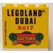 LEGO Geel Steen 2 x 4 x 3 met LEGOLAND DUBAI 2017 Factory Patroon (30144)