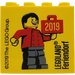 LEGO Yellow Brick 2 x 4 x 3 with Legoland Feriendorf 2019 Porter (30144)