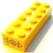 LEGO Yellow Brick 2 x 6 with Train Logo on Both Sides Sticker (2456)