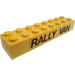 LEGO Yellow Brick 2 x 8 with &quot;Rally Van&quot; (Left) Sticker (3007)