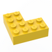 LEGO Geel Steen 4 x 4 Hoek