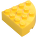 LEGO Yellow Brick 4 x 4 Round Corner (2577)