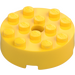 LEGO Amarillo Ladrillo 4 x 4 Circular con Agujero (87081)