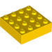 LEGO Jaune Brique 4 x 4 avec Aimant (49555)