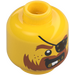 LEGO Yellow Brick Bounty Captain Minifigure Head (Recessed Solid Stud) (3626 / 19208)