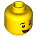 LEGO Yellow Brick Suit Guy Minifigure Head (Recessed Solid Stud) (3626 / 38164)