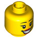 LEGO Amarillo Bride Cabeza (Espiga de seguridad) (3626 / 10007)