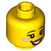LEGO Yellow Bumblebee Girl Head (Recessed Solid Stud) (3626 / 13491)