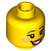 LEGO Yellow Bumblebee Girl Head (Safety Stud) (3626 / 13491)