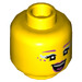 LEGO Yellow Candy Mermaid Minifigure Head (Recessed Solid Stud) (3626 / 75552)